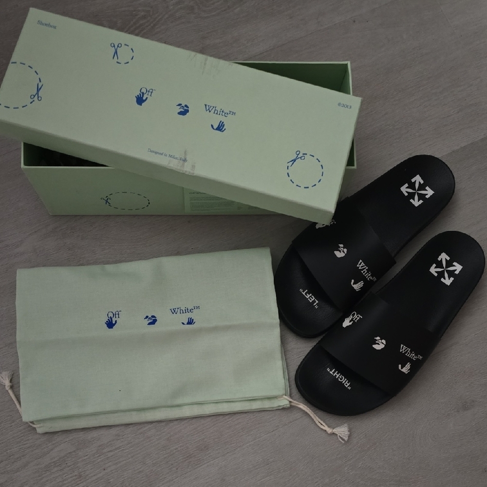 Off-White Black Loafers Slip-Ons